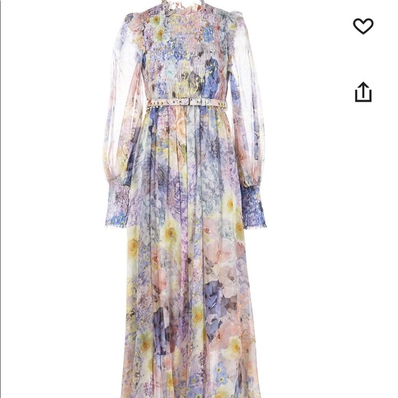 Zimmermann | Dresses | Zimmermann Nwt Rhythmic Smocked Midi Dress Sz | Poshmark